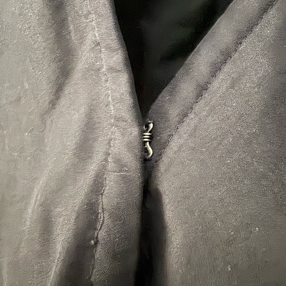 Abercrombie & Fitch Black Wrap Around Cupro Crop Blouse - Picture 4 of 7